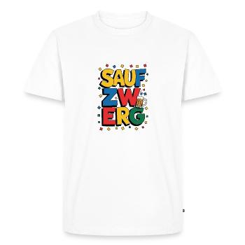 Saufzwerg - Party Carnival Carnival - Men's Premium Organic T-Shirt - white - Front - Nico (187cm)