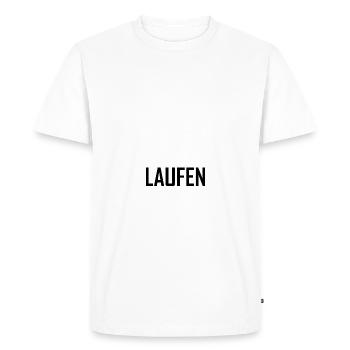 Il ne fait rien, il veut juste courir, drôle de cadeau - T-shirt Premium bio Homme - blanc - Devant - Nico (187cm)