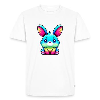 Hare - Men's Premium Organic T-Shirt - white - Front - Nico (187cm)