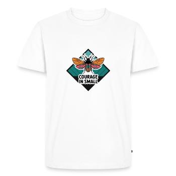 LE COURAGE DES ABEILLES EN PETIT - T-shirt Premium bio Homme - blanc - Devant - Nico (187cm)