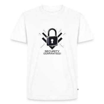 SÉCURITÉ DU CADENAS GARANTIE - T-shirt Premium bio Homme - blanc - Devant - Nico (187cm)