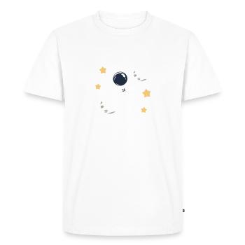 CHERCHEUR D’ÉTOILES - T-shirt Premium bio Homme - blanc - Devant - Nico (187cm)