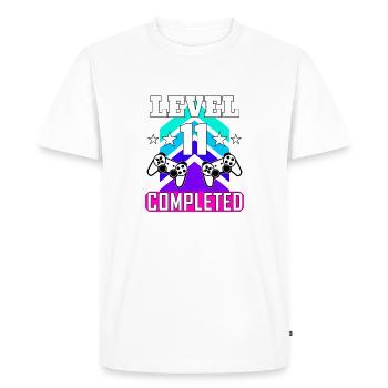 11 Birthday - Men's Premium Organic T-Shirt - white - Front - Nico (187cm)
