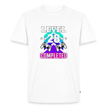 anniversaire de jeu haha comme c’est drôle - T-shirt Premium bio Homme - blanc - Devant - Nico (187cm)