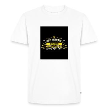 Nouvel An 4 - T-shirt Premium bio Homme - blanc - Devant - Nico (187cm)
