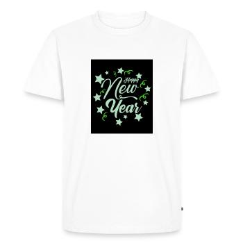 Nouvel An 7 - T-shirt Premium bio Homme - blanc - Devant - Nico (187cm)