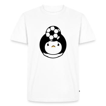 canard jouant football tête tête ballon équilibre tête - T-shirt Premium bio Homme - blanc - Devant - Nico (187cm)