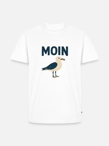 Moin - Männer Premium Bio T-Shirt - Weiß