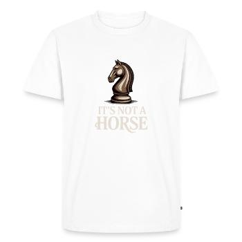 It's Not A Horse Chess Knight Game Chessboard - Men's Premium Organic T-Shirt - white - Front - Nico (187cm)