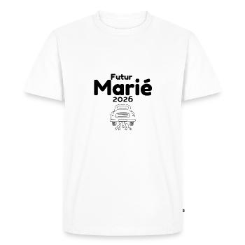 futur Marie 2026 - T-shirt Premium bio Homme - blanc - Devant - Nico (187cm)
