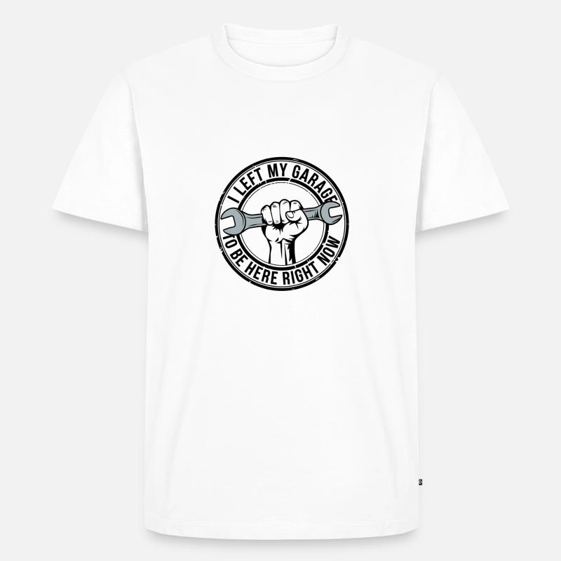 Stolzer Hobbyhandwerker Spruch - Männer Premium Bio T-Shirt - Weiß