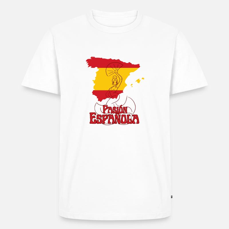 Spanische Leidenschaft - Männer Premium Bio T-Shirt - Weiß