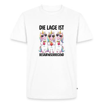 The situation is drunkenness - Men's Premium Organic T-Shirt - white - Front - Nico (187cm)