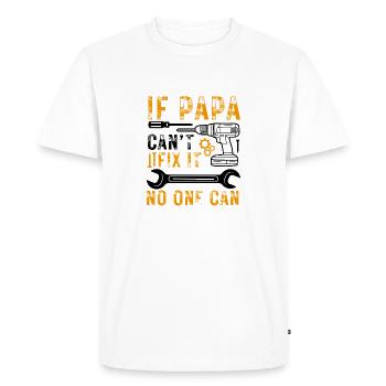 Outil de dicton de papa artisan - T-shirt Premium bio Homme - blanc - Devant - Nico (187cm)