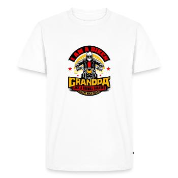 Je suis un motard grand-père Citation amusante pour grand-père moteur - T-shirt Premium bio Homme - blanc - Devant - Nico (187cm)