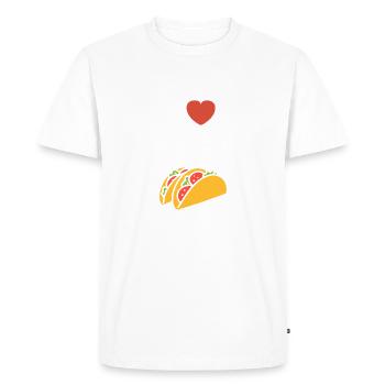Tacos - Men's Premium Organic T-Shirt - white - Front - Nico (187cm)