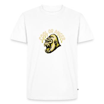GORILLA'S HEAD - Men's Premium Organic T-Shirt - white - Front - Nico (187cm)