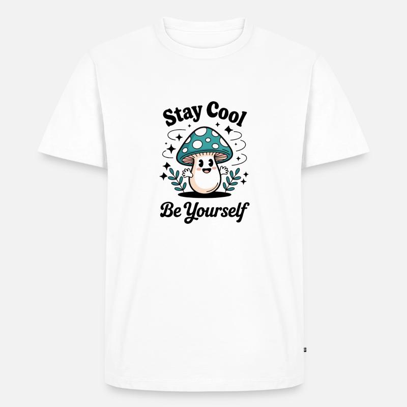 SEI DU SELBST - Männer Premium Bio T-Shirt - Weiß