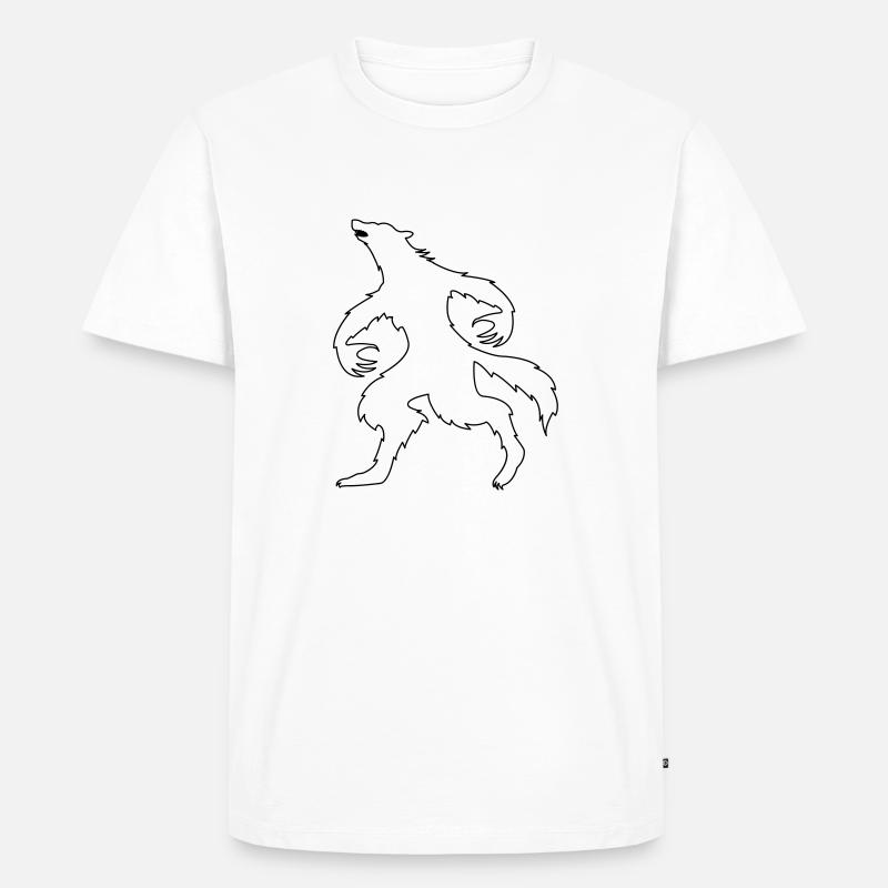werwolf - Männer Premium Bio T-Shirt - Weiß
