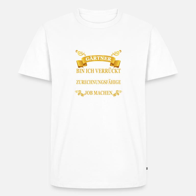 Garten Gartenarbeit Geschenk Bester Gärtner - Männer Premium Bio T-Shirt - Weiß