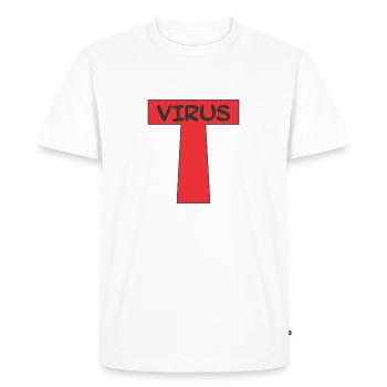 T VIRUS - Men's Premium Organic T-Shirt - white - Front - Nico (187cm)