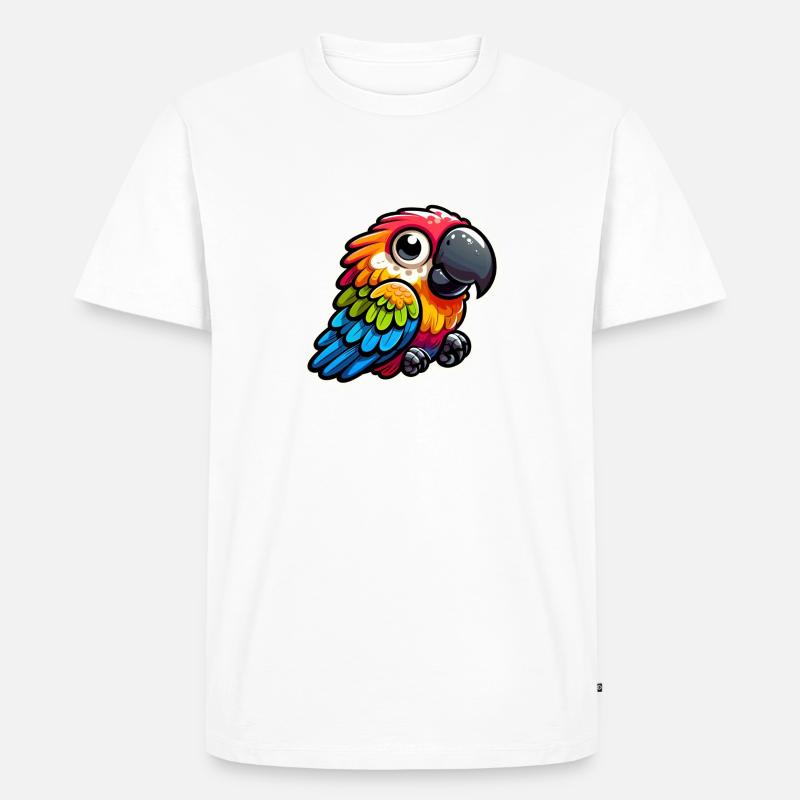 Papagei - Männer Premium Bio T-Shirt - Weiß