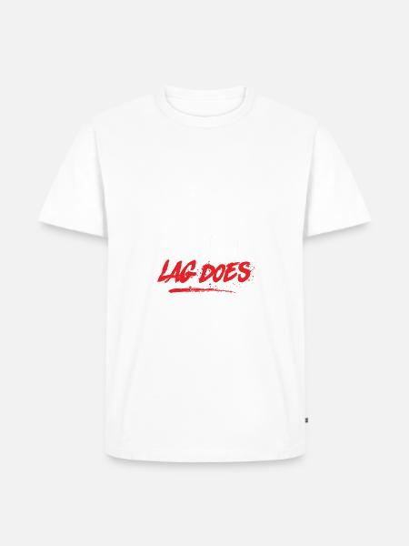 Gamer T-Shirt Lag does - Männer Premium Bio T-Shirt - Weiß