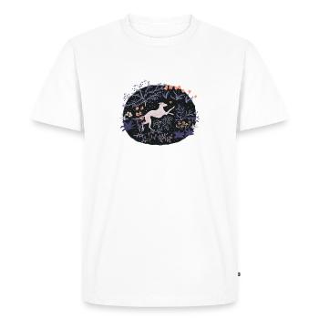 Greyhound in the dream forest - Men's Premium Organic T-Shirt - white - Front - Nico (187cm)