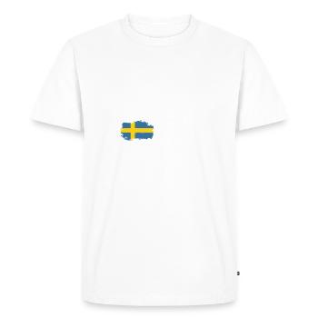 Comme un Suédois Ding Suédois Drôle de cadeau - T-shirt Premium bio Homme - blanc - Devant - Nico (187cm)