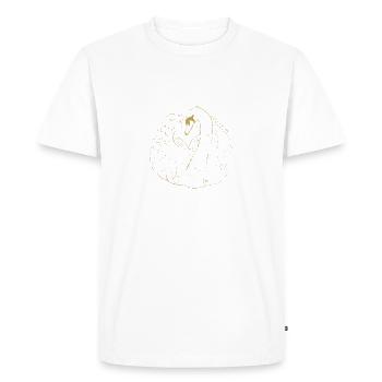Motifs illustrés avec cygne - T-shirt Premium bio Homme - blanc - Devant - Nico (187cm)