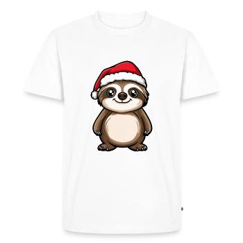 Noël caméléon - T-shirt Premium bio Homme - blanc - Devant - Nico (187cm)