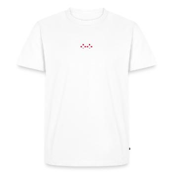 Le sauveteur voit tout - T-shirt Premium bio Homme - blanc - Devant - Nico (187cm)