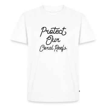 Protéger nos récifs coralliens - T-shirt Premium bio Homme - blanc - Devant - Nico (187cm)