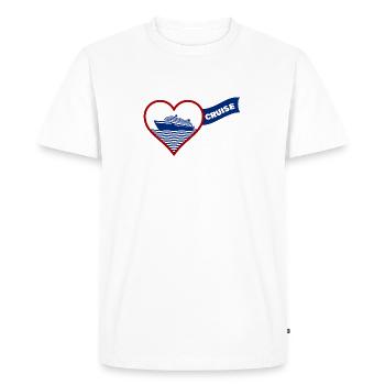 Croisière Love - T-shirt Premium bio Homme - blanc - Devant - Nico (187cm)