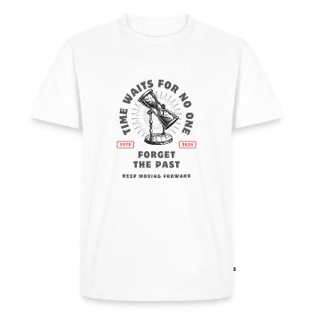 hustle for muscle 1 - Men's Premium Organic T-Shirt - white - Front - Nico (187cm)