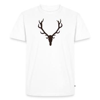 Red Deer Stag - red deer - stag - hunt - hunter - Men's Premium Organic T-Shirt - white - Front - Nico (187cm)