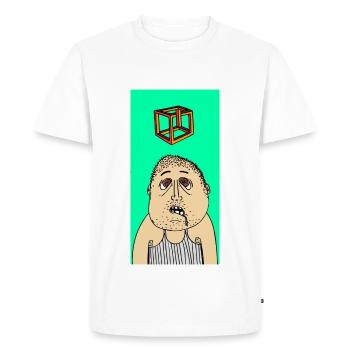 hypnotized - Men's Premium Organic T-Shirt - white - Front - Nico (187cm)