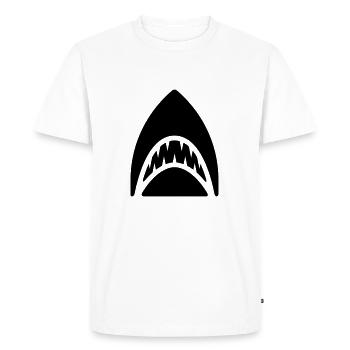 requin - T-shirt Premium bio Homme - blanc - Devant - Nico (187cm)