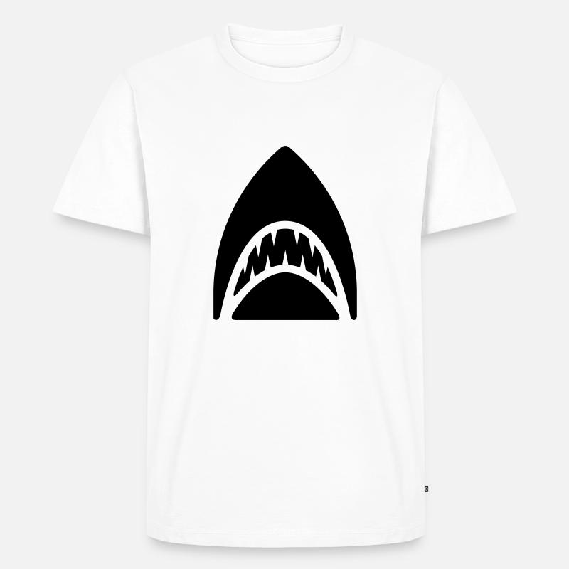Hai - Männer Premium Bio T-Shirt - Weiß