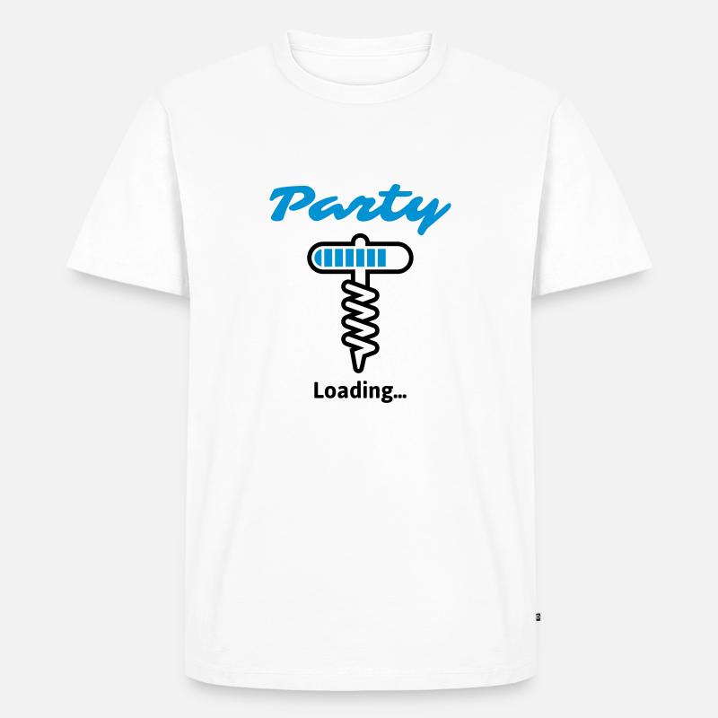 Party Loading... - Männer Premium Bio T-Shirt - Weiß