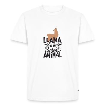 Perfect Llama est mon T-shirt animal de l'esprit - T-shirt Premium bio Homme - blanc - Devant - Nico (187cm)