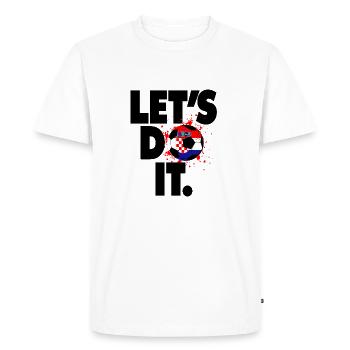 LET'S DO IT - Croatia flag - Men's Premium Organic T-Shirt - white - Front - Nico (187cm)
