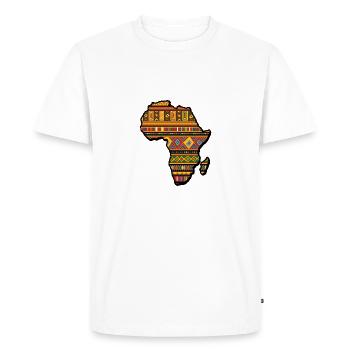 Chemise de motif d'Afrique - T-shirt Premium bio Homme - blanc - Devant - Nico (187cm)