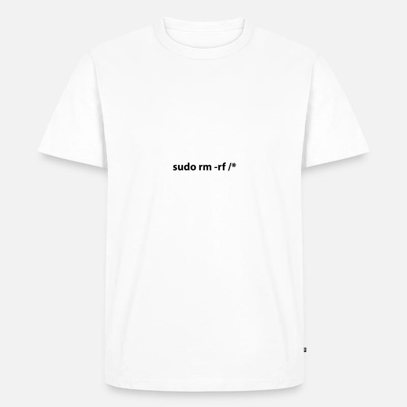 sudo rm -rf / * - Männer Premium Bio T-Shirt - Weiß