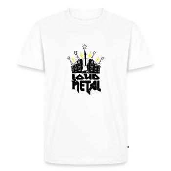 métal - T-shirt Premium bio Homme - blanc - Devant - Nico (187cm)
