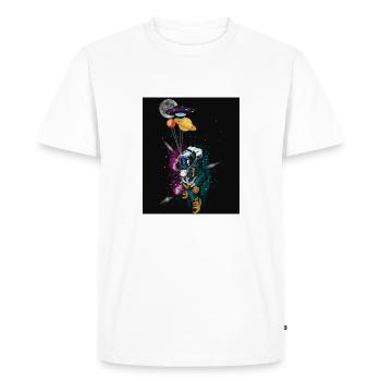 Space Astronaut - Men's Premium Organic T-Shirt - white - Front - Nico (187cm)