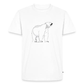 Ours polaire ours polaire - T-shirt Premium bio Homme - blanc - Devant - Nico (187cm)