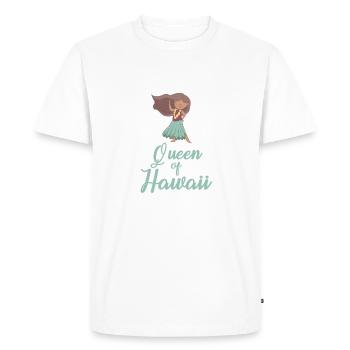 Queen of Hawaii - Men's Premium Organic T-Shirt - white - Front - Nico (187cm)