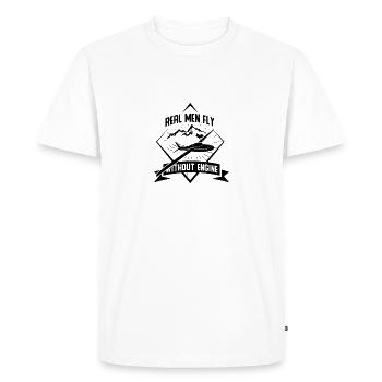 T-shirt de cadeau de pilote de planeur Funny Man - T-shirt Premium bio Homme - blanc - Devant - Nico (187cm)