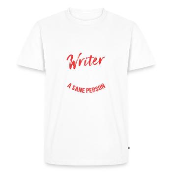 I Am A Creative Writer - T-shirt Premium bio Homme - blanc - Devant - Nico (187cm)